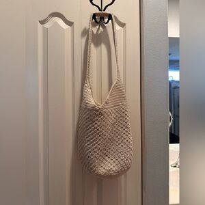 The Sak Cream Knit Shoulder Bag